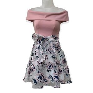 B.Darlin A-Line Off The Shoulder Dress